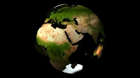 3D Looping Geo Globe. Alpha Channel Stock Footage 6929706