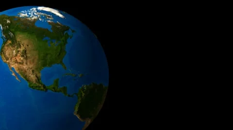 3D Looping Geo Globe. Alpha Channel, loop Stock Footage 7134354