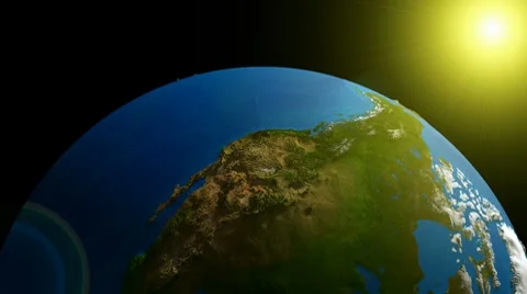 3D Looping Geo Globe. Alpha Channel, loop Video stock 7134399