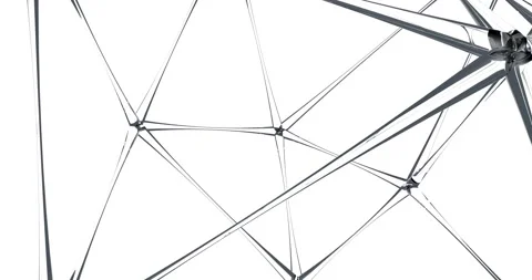 3d looping glass network animation Stock Footage 135298645
