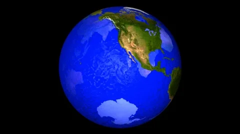 3D Looping glassy Globe. Alpha Channel Stock Footage 6523594