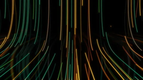 3D Loop.Waving lines stripes rising up. Futuristic animation for titles or logo Video stock 255291966