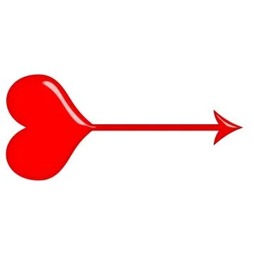 3D Love Arrow Stock Illustration