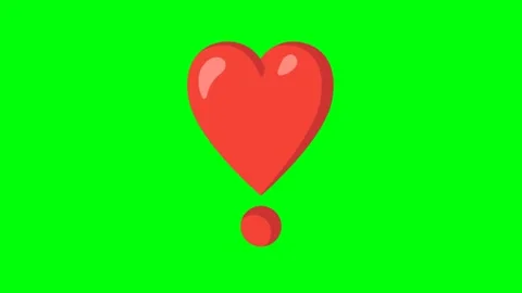 3D Love Icon Green Screen Animation Stock Footage 337924296
