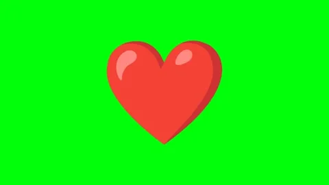 3D Love Icon Green Screen Animation Stock Footage 337924300