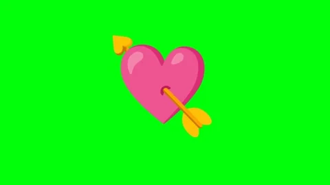 3D Love Icon Green Screen Animation Stock Footage 337924314