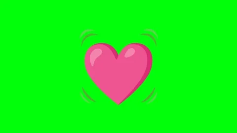 3D Love Icon Green Screen Animation Stock Footage 337924855