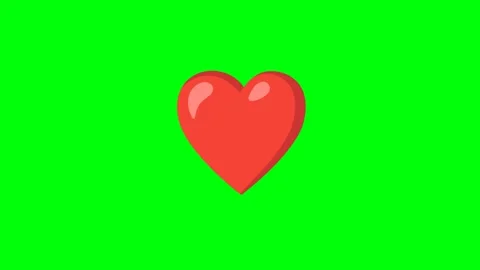 3D Love Icon Green Screen Animation Stock Footage 337924859