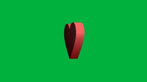 3d love rotation green screen animation Stock Footage 327102674