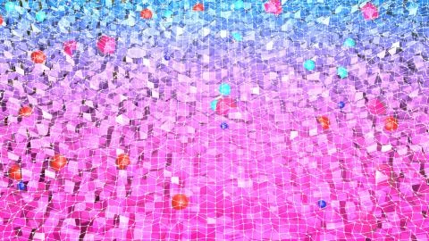 3d low poly abstract geometric background with modern gradient colors. 3d イラスト素材