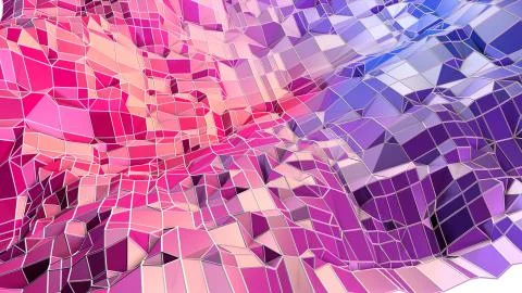3d low poly abstract geometric background with modern gradient colors. 3d Illustrazione stock