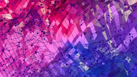 3d low poly abstract geometric background with modern gradient colors. 3d Stock Illustration