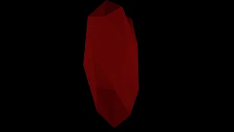 3D Low Poly Heart Alpha Key Love Romance Stock Footage 77735905