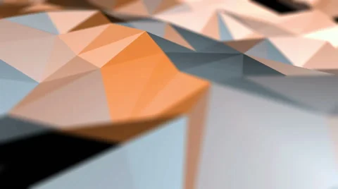 3D low poly shapes surface in motion Video stock 60957954
