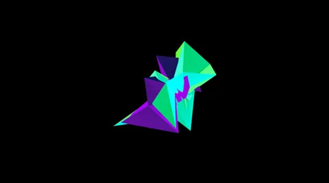 3D low poly solid Stock Footage 35308672