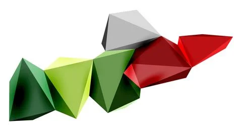 3d low poly triangle design elements 스톡 일러스트