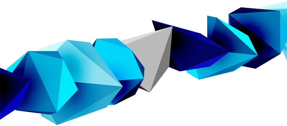 3d low poly triangle design elements 스톡 일러스트