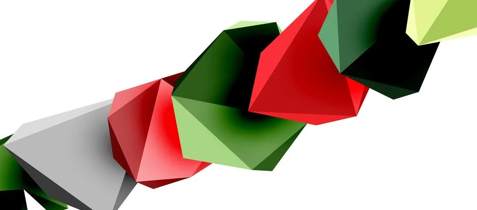 3d low poly triangle design elements Illustrazione stock