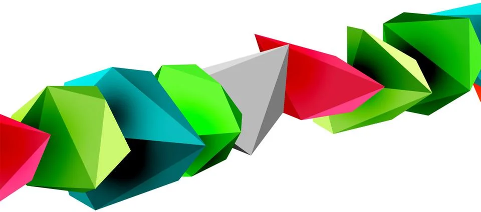 3d low poly triangle design elements 스톡 일러스트