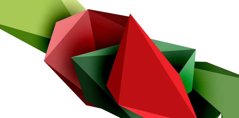 3d low poly triangle design elements 스톡 일러스트