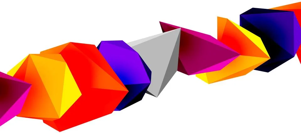 3d low poly triangle design elements 스톡 일러스트