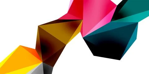 3d low poly triangle design elements Stock-Illustration