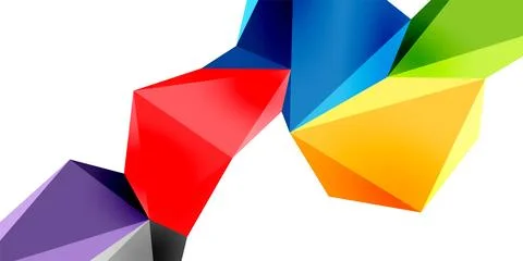 3d low poly triangle design elements 스톡 일러스트