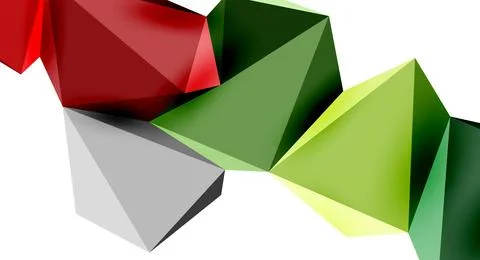 3d low poly triangle design elements Illustrazione stock