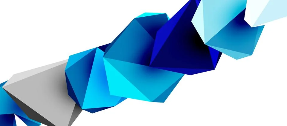 3d low poly triangle design elements Stock-Illustration