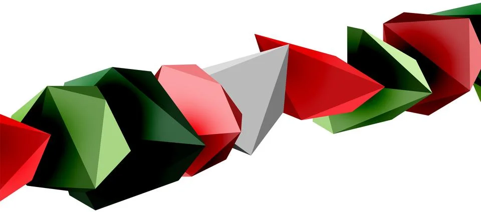 3d low poly triangle design elements Illustrazione stock