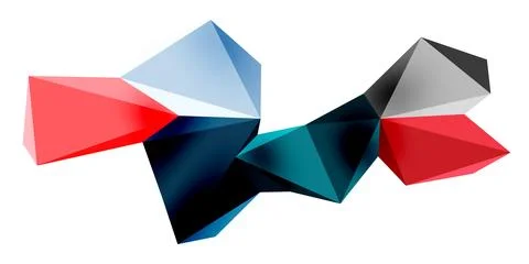 3d low poly triangle design elements Illustrazione stock