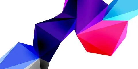 3d low poly triangle design elements イラスト素材