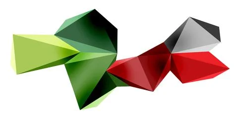3d low poly triangle design elements 스톡 일러스트