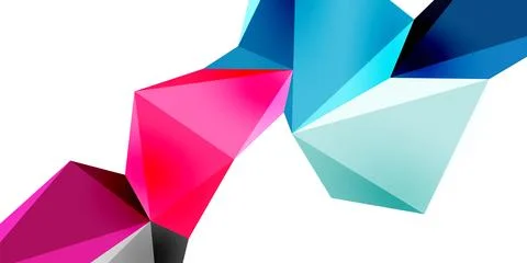 3d low poly triangle design elements Illustrazione stock
