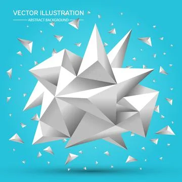 3D Low polygon geometry background. Abstract polygonal geometric shape. Lowpo Stockillustratie