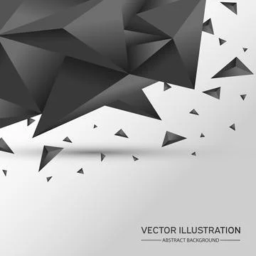 3D Low polygon geometry background. Abstract polygonal geometric shape. Lowpo Stock Illustration