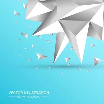 3D Low polygon geometry background. Abstract polygonal geometric shape. Lowpo イラスト素材