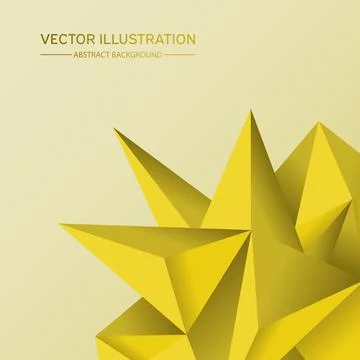 3D Low polygon geometry background. Abstract polygonal geometric shape. Lowpo Stock Illustration