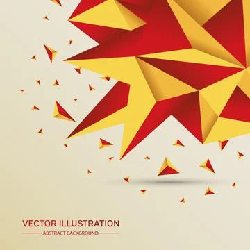 3D Low polygon geometry background. Abstract polygonal geometric shape. Lowpo Stock Illustration