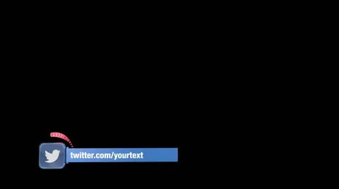 3D Lower Third Social Media 스톡 After Effects