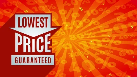 3d lowest cost certified graphical over percentage numbers on scene with light Stock-Footage 130035540