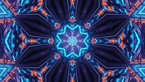 3d lucent prismatic star in motion rendering vj loop Stock Footage 160524748
