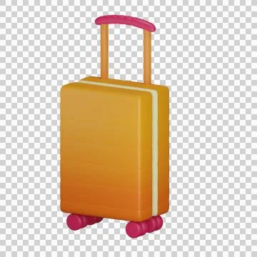 3d Luggage object with transparent background Stock Illustration