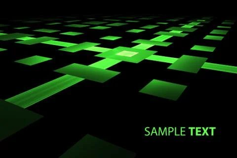 3d luminescent green surface Stock Illustration