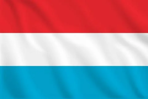 3D Luxembourg waving flag pattern background. Realistic national flag desig.. Stock Illustration