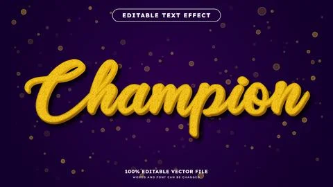 3D Luxury gold text effect Editable glossy golden metallic text effect Stock Illustration