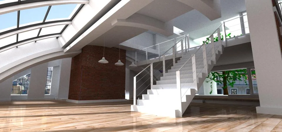3D luxury loft Stock Illustration