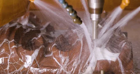 3D Machine Marble processing closeup 库存影片 123144867