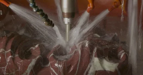 3D Machine Marble processing 库存影片 74257473