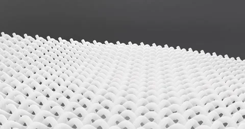 3d macro close-up animation, the structure of a white woven fabric Stock Footage 335827129